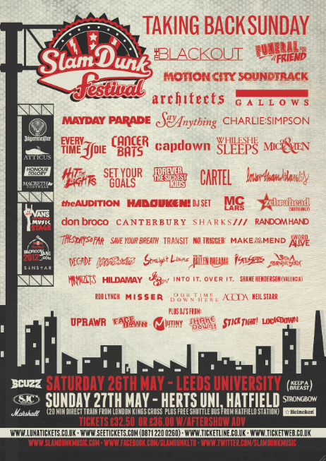 Slam Dunk lineup announced