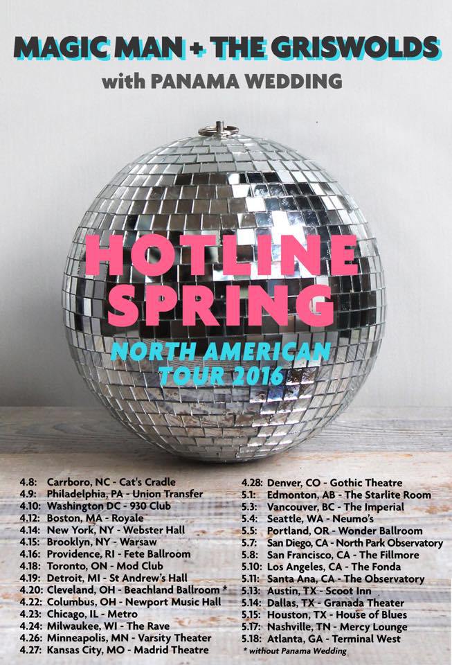 Magic Man and The Griswolds on tour this April and May