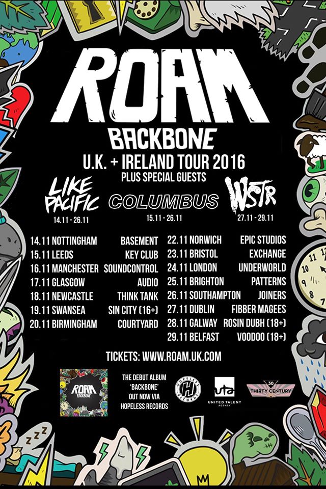 ROAM announce UK headlining tour