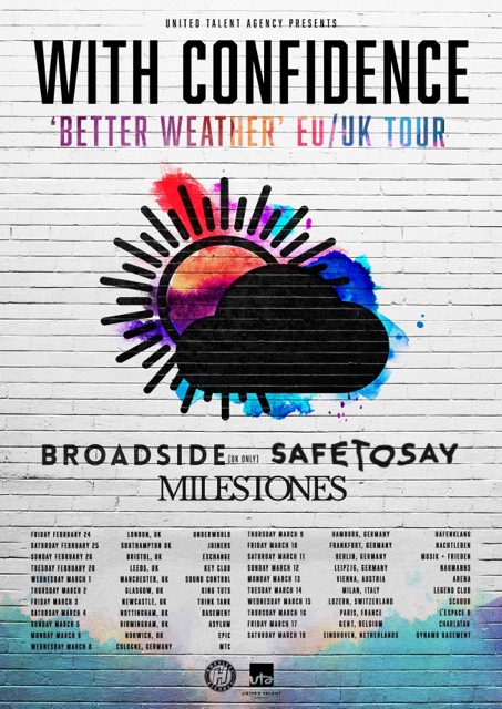 Milestones announced as support for With Confidence EU/UK tour
