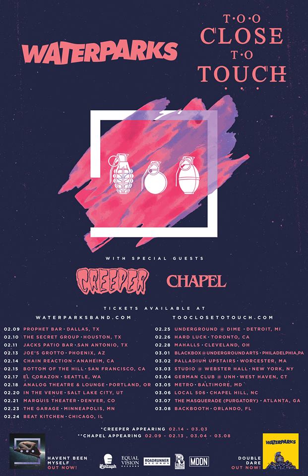 Waterparks, Too Close To Touch announce 2017 tour