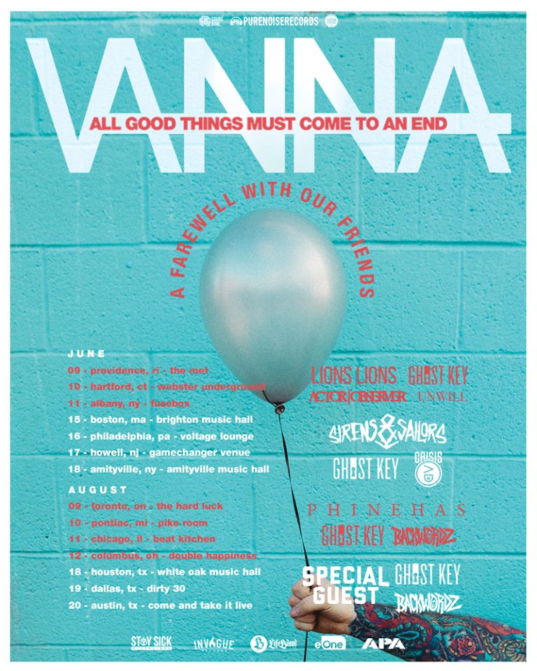 VANNA announce farewell tour